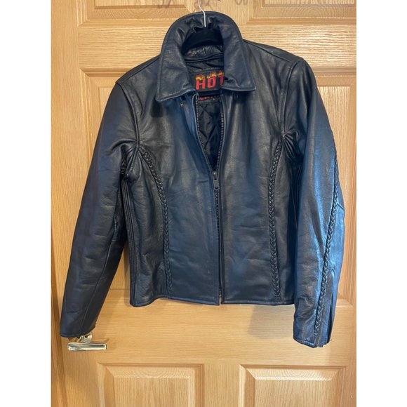 Hot Leather Jackets & Blazers - Woman’s large black, leather jacket